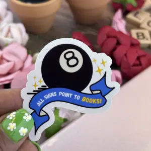 All Signs Point to Books Vinyl Sticker, bookish sticker