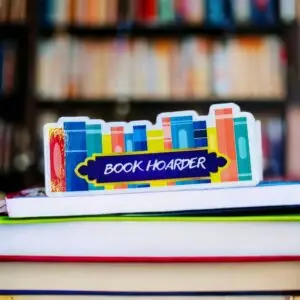 Book Hoarder Vinyl Sticker