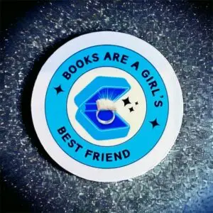 Book are a girl's best friend vinyl sticker, bookish sticker